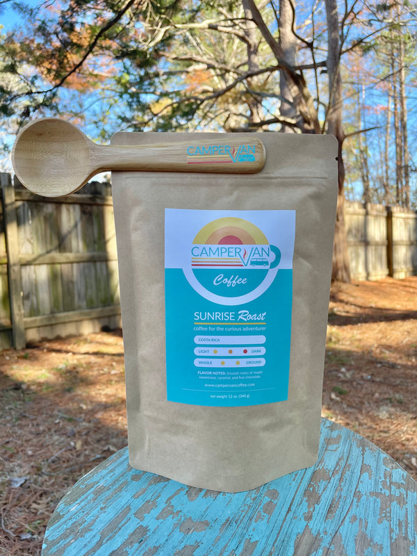 Bamboo Campervan Coffee Scoop + Bag Clip