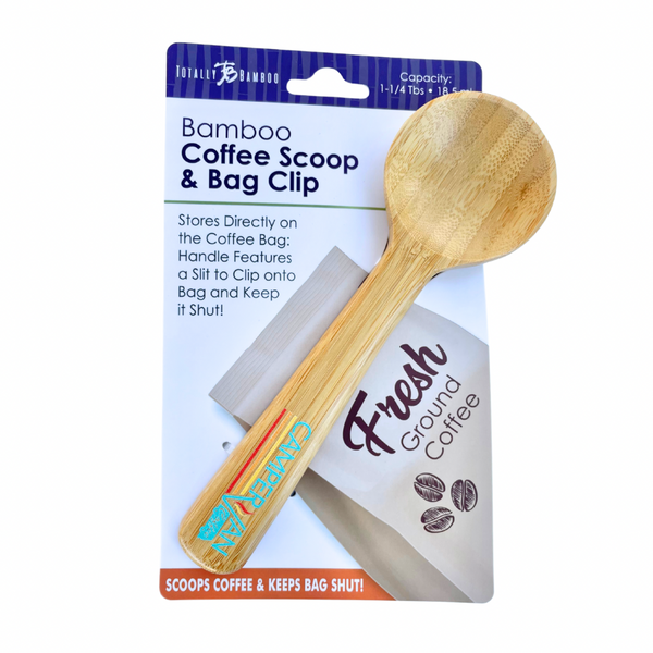 Bamboo Campervan Coffee Scoop + Bag Clip