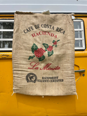Rare Authentic Hacienda La Minita Costa Rican Coffee Burlap/Jute Sack