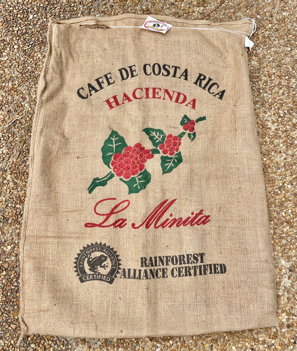 Rare Authentic Hacienda La Minita Costa Rican Coffee Burlap/Jute Sack