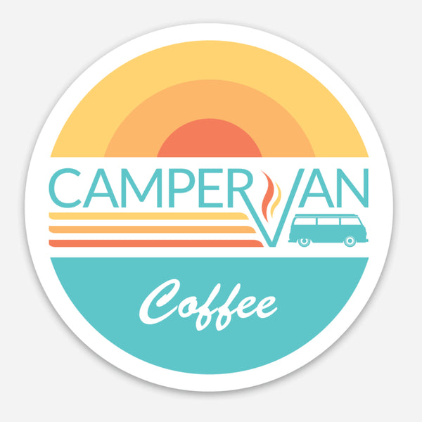 Campervan Coffee Logo Sticker