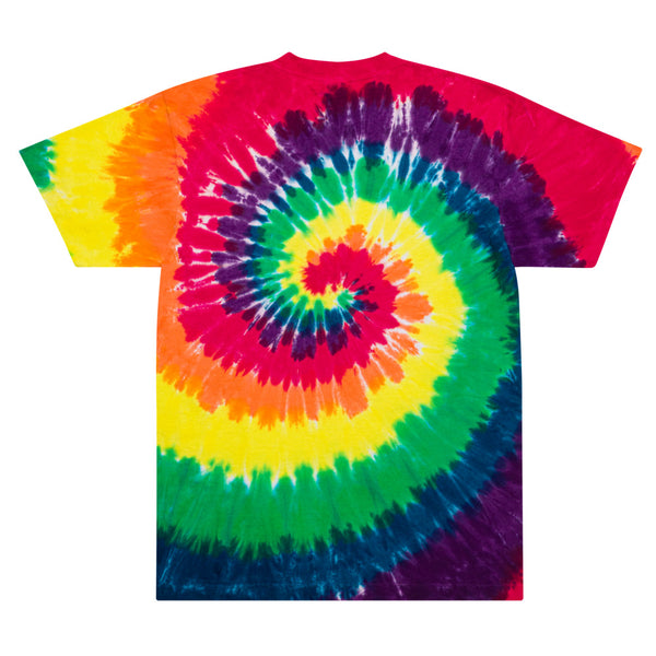 Rainbow Tie-Dye Shaka Shirt, (embroidered white front logo)
