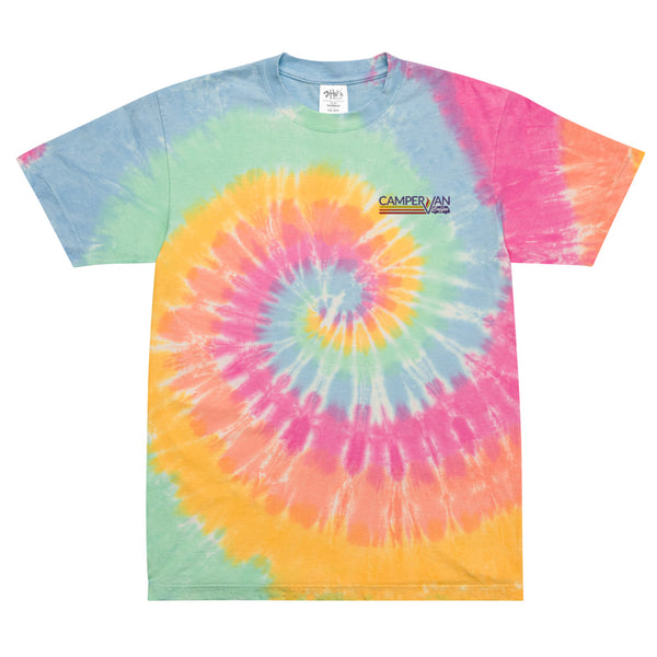 Light Tie-Dye Shaka Shirt, (embroidered color front logo)